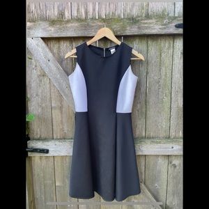 Black and white cocktail dress